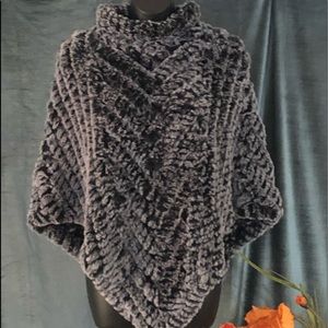One of a kind boutique poncho style topper-luxury look & so sophisticated.